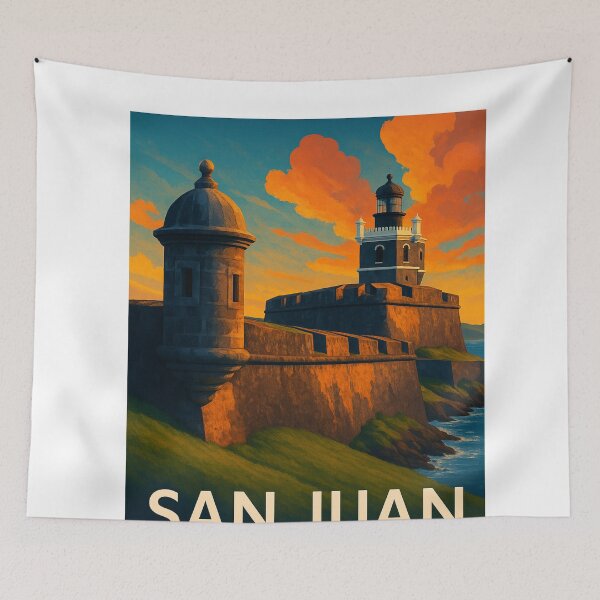 Item preview,  San Juan National Historic Site at Sunset, Puerto Rico designed and sold by Aryabek.