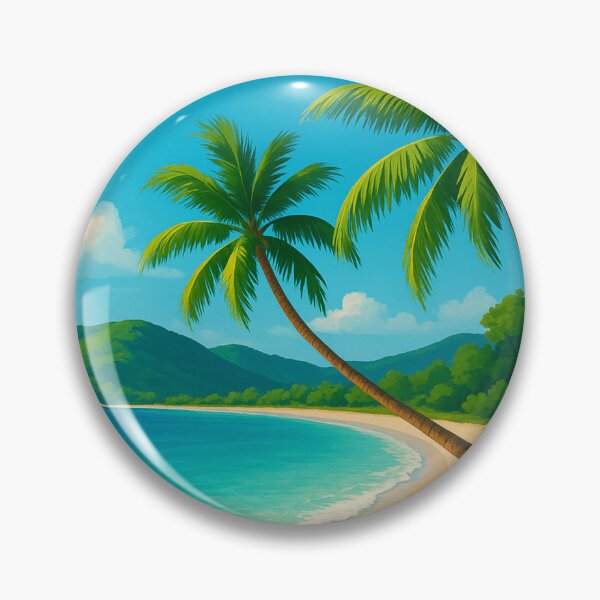 Item preview,  Flamenco Beach with Palm Trees, Culebra, Puerto Rico designed and sold by Aryabek.