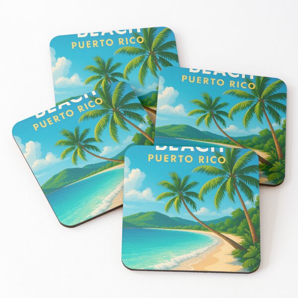 Item preview,  Flamenco Beach with Palm Trees, Culebra, Puerto Rico designed and sold by Aryabek.