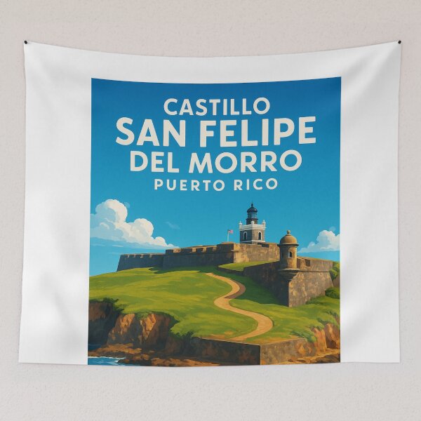 Item preview,  Castillo San Felipe del Morro from Ocean View, San Juan designed and sold by Aryabek.