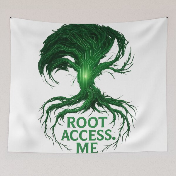 Item preview, Root Access Me Sticker Neural Tree Roots designed and sold by MysticArtisan.