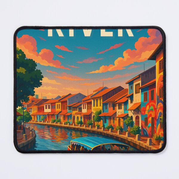 Item preview, River Cruise at Sunset on Malacca River designed and sold by Aryabek.