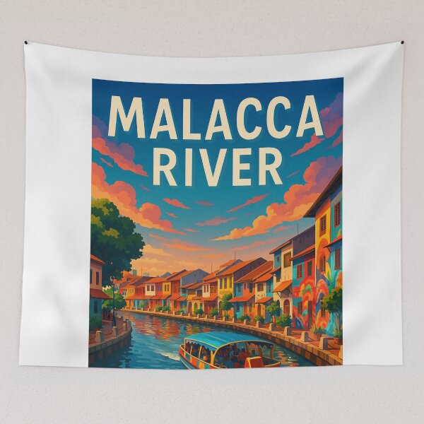 Item preview, River Cruise at Sunset on Malacca River designed and sold by Aryabek.