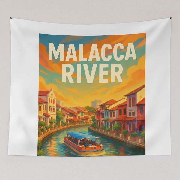 Item preview,  Golden Hour Boat Ride on Malacca River designed and sold by Aryabek.