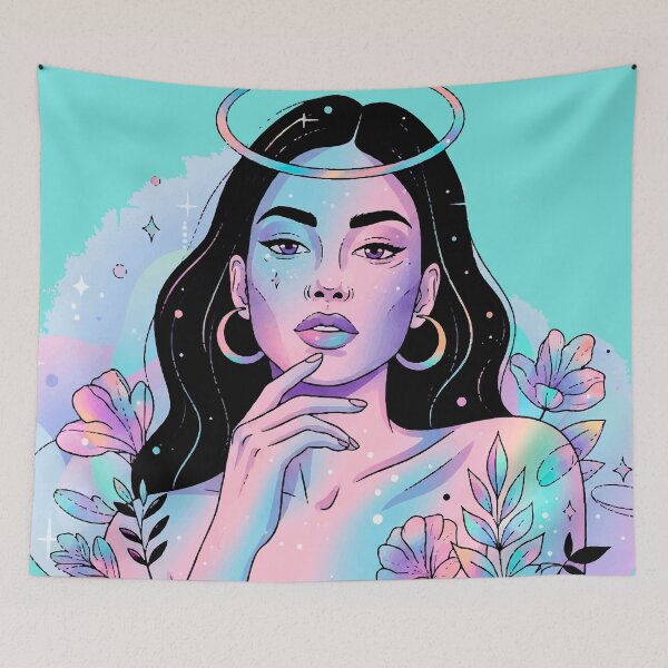 Item preview, Modern Feminine Art with Holographic Accents – Trendy Chic Illustration designed and sold by  Ojo de Lilith.