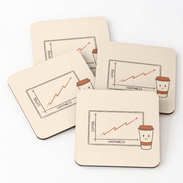 Item preview, Happiness and Coffee Graph by Tobe Fonseca designed and sold by Tobe Fonseca®.