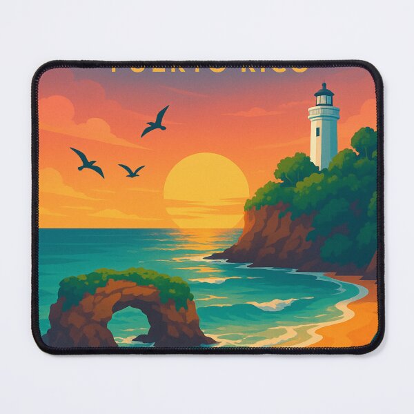 Item preview, Sunset at Peña Blanca and Punta Borinquen Lighthouse, Aguadilla designed and sold by Aryabek.