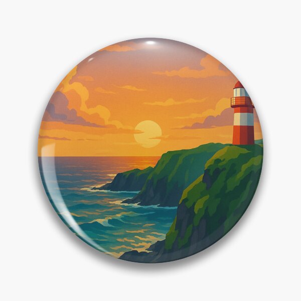 Item preview, Yonaguni Lighthouse and Cliffs at Sunset, Japan designed and sold by Aryabek.