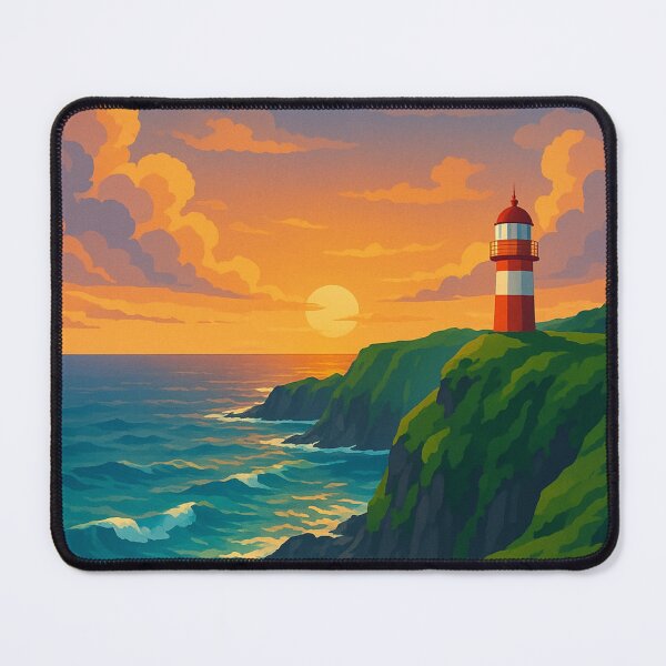 Item preview, Yonaguni Lighthouse and Cliffs at Sunset, Japan designed and sold by Aryabek.