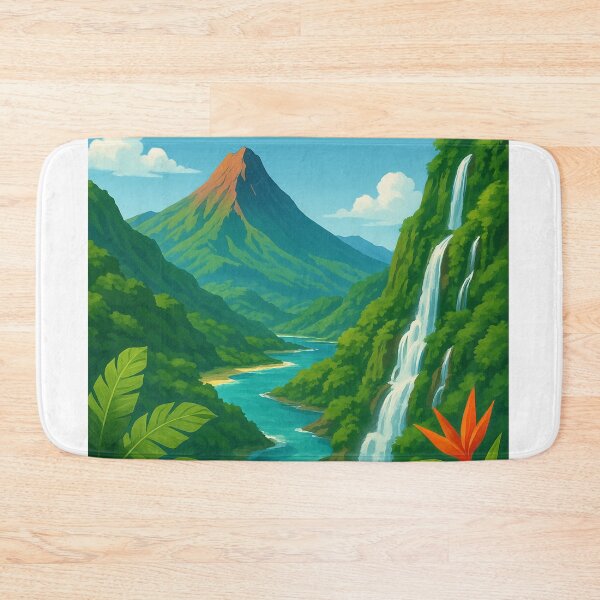 Item preview,  River and Waterfalls in the Heart of Réunion Island designed and sold by Aryabek.