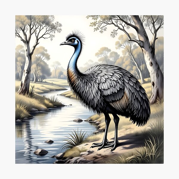 Item preview, Australian Natives Series - Emu #2 designed and sold by HippieWorks.