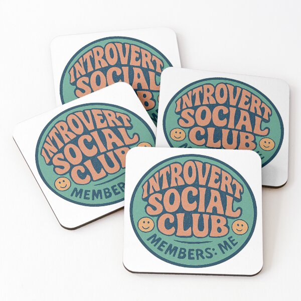 Item preview, Introvert Social Club Funny Introvert Gift Anti Social Humor Sarcastic Quote Vintage Badge designed and sold by CreativeVisionsHub.