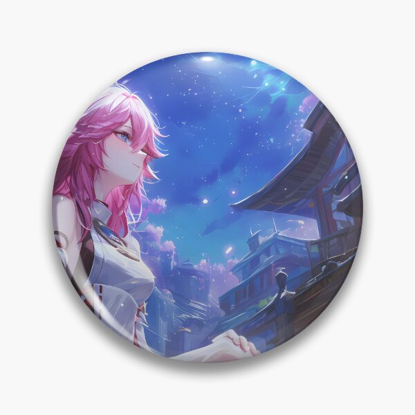Item preview, Yae Miko Genshin Impact Game Moonlit Wisteria Shrine Grace designed and sold by mildaclairmo.