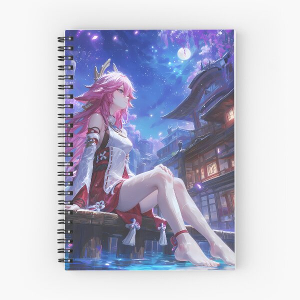 Item preview, Yae Miko Genshin Impact Game Moonlit Wisteria Shrine Grace designed and sold by mildaclairmo.