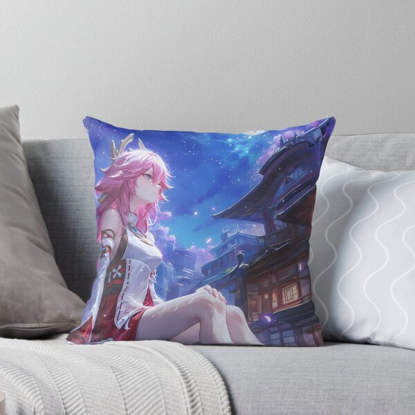 Item preview, Yae Miko Genshin Impact Game Moonlit Wisteria Shrine Grace designed and sold by mildaclairmo.