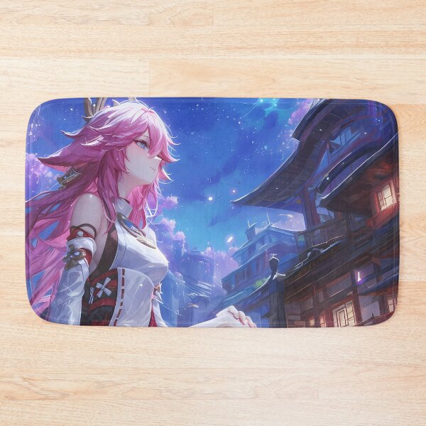 Item preview, Yae Miko Genshin Impact Game Moonlit Wisteria Shrine Grace designed and sold by mildaclairmo.