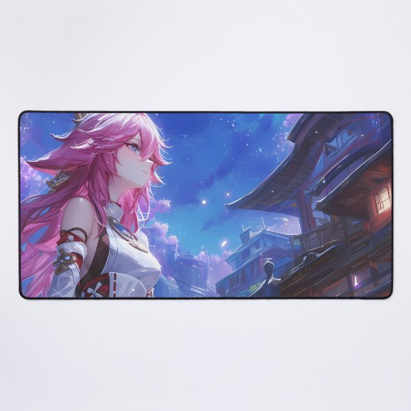 Item preview, Yae Miko Genshin Impact Game Moonlit Wisteria Shrine Grace designed and sold by mildaclairmo.