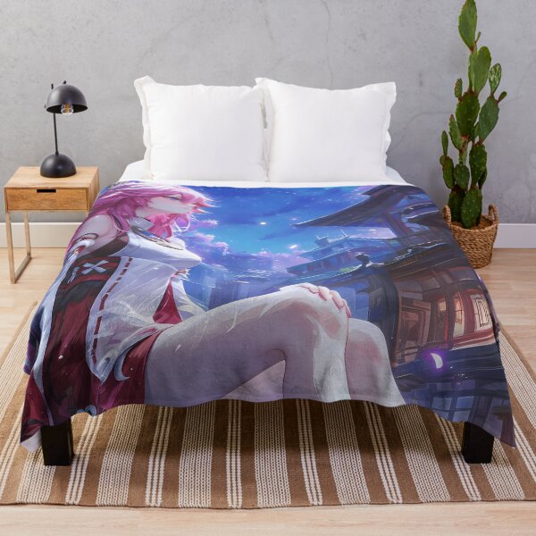 Item preview, Yae Miko Genshin Impact Game Moonlit Wisteria Shrine Grace designed and sold by mildaclairmo.