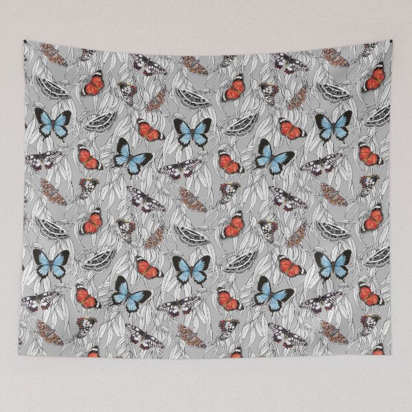 Item preview, Australian Butterflies and Gum Leaves designed and sold by Nadya Neklioudova.