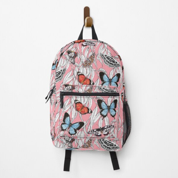 Item preview, Australian Butterflies and Gum Leaves on Pink designed and sold by Nadya Neklioudova.