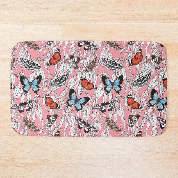 Item preview, Australian Butterflies and Gum Leaves on Pink designed and sold by Nadya Neklioudova.