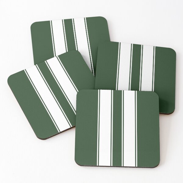Item preview, Dual Racing Stripes With Pinstripes ( White - Green) designed and sold by Racing Stripes Only.