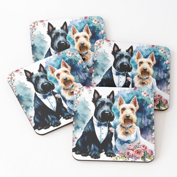 Item preview, Scottish Terriers Pet Wedding Portrait designed and sold by Wags & Tails.