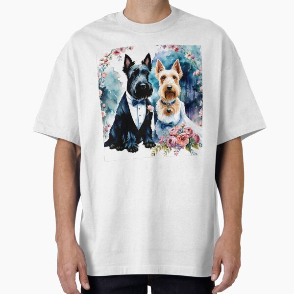 Item preview, Scottish Terriers Pet Wedding Portrait designed and sold by Wags & Tails.