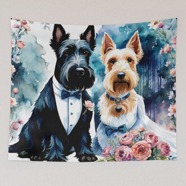Item preview, Scottish Terriers Pet Wedding Portrait designed and sold by Wags & Tails.