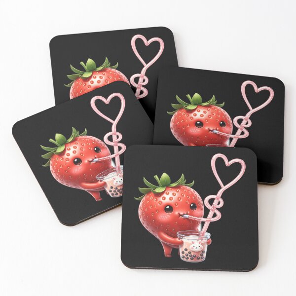 Item preview, Strawberry drink Boba Sweet Milk designed and sold by DumbPet.