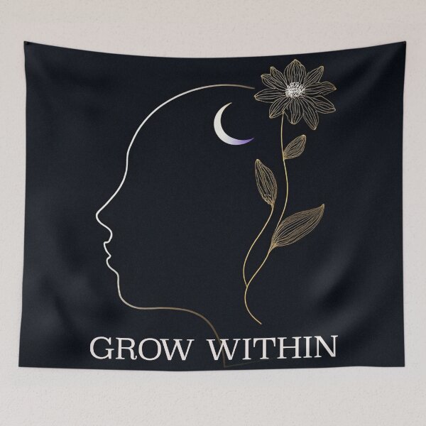 Item preview, Grow Within – Minimal Surreal Blooming Mind Design designed and sold by khavintheaniman.