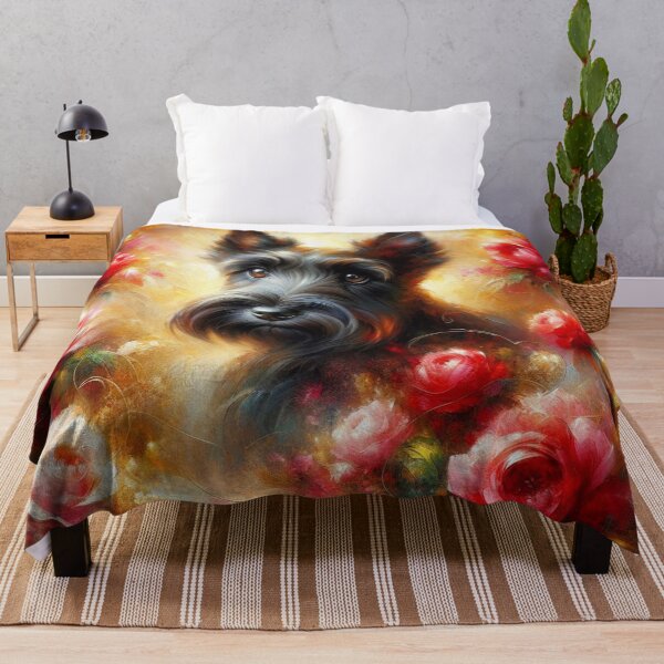 Item preview, Scottish Terrier Elegance Vibrant Floral Masterpiece designed and sold by Wags & Tails.