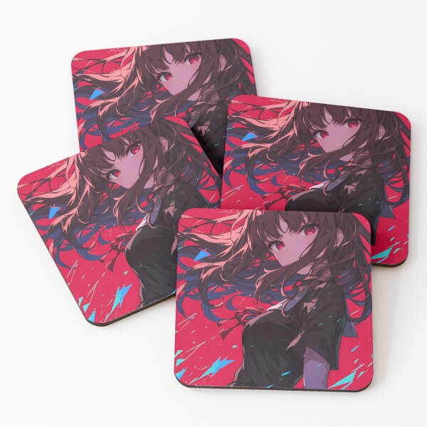 Item preview, Miko Iino Kaguya Akane Crimson Shard Chronicle Intense Red Glare Anime Art designed and sold by juniorcastros.