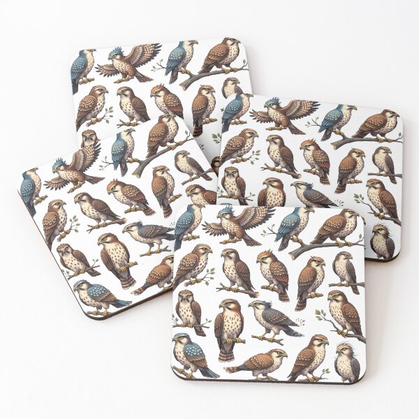 Item preview, Vibrant Dynamic Hawks Illustrated Pattern designed and sold by dcohea.