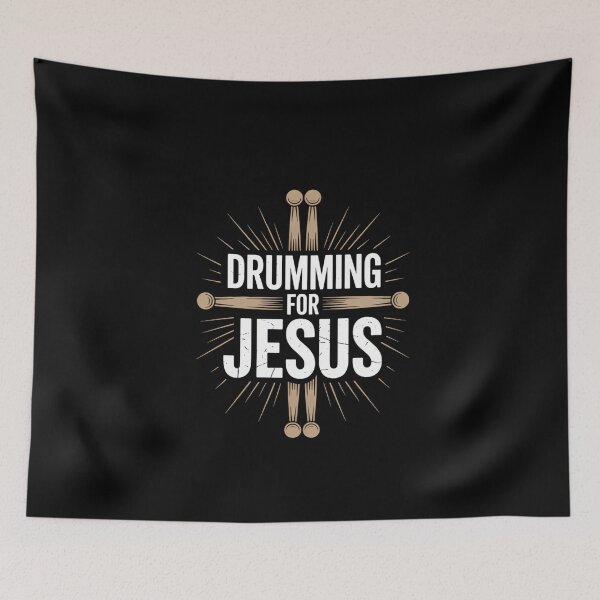 Item preview, Drummer Drumming Drums Percussion Jesus Lovers Christian Church designed and sold by DeadlockCrew.