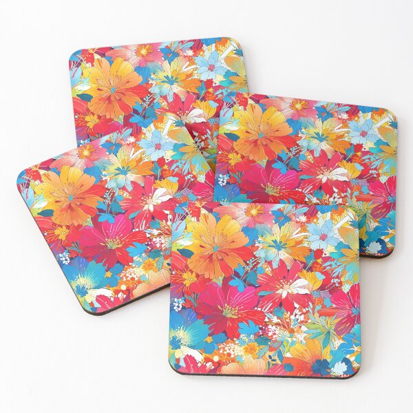 Item preview, Bright Flower Explosion in Bold Colors designed and sold by CoolPixels.