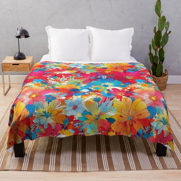 Item preview, Bright Flower Explosion in Bold Colors designed and sold by CoolPixels.