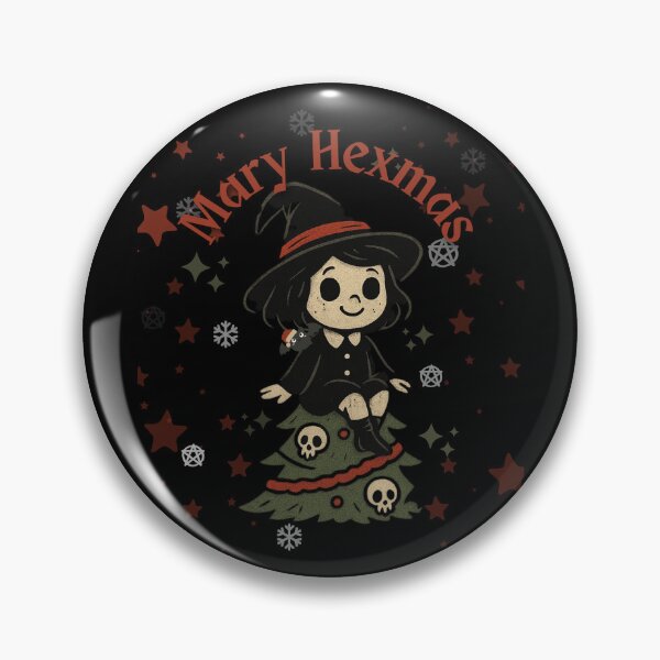 Item preview, Mary Hexmas – Cute Gothic Witch on Tree designed and sold by Tookiester.