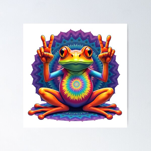 Item preview, Peace Frog designed and sold by TheEmptyBottleStudio.