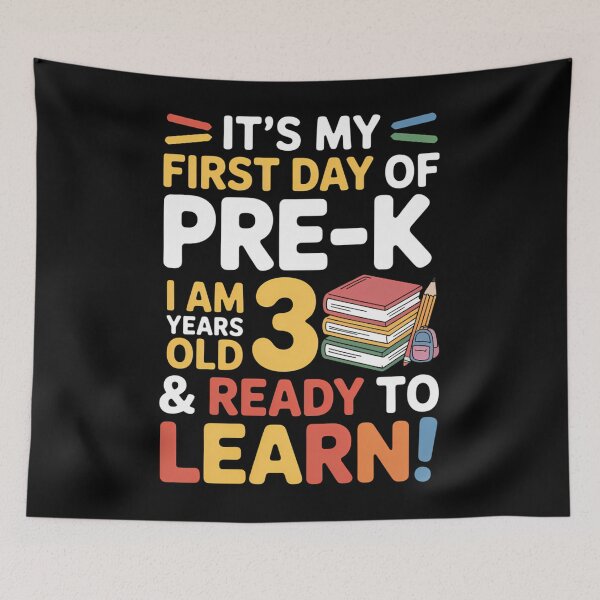 Item preview, First Day Of Pre-K 3 Years Old Back To School designed and sold by savrmiller.