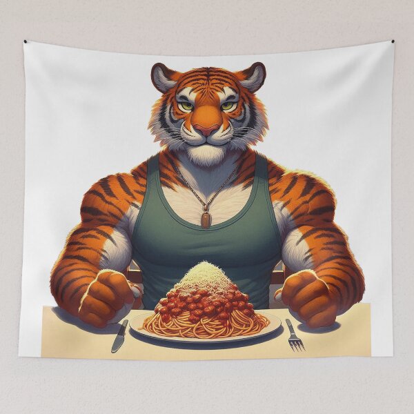 Item preview, Tiger and his Spaghetti designed and sold by nikkolaus.