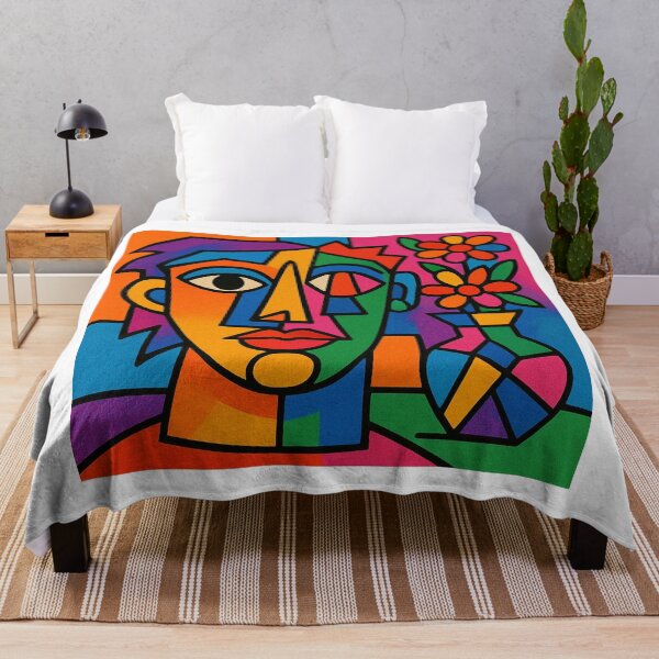 Item preview, Abstract Visage in Cubist Style T-Shirt designed and sold by CeammiShop.