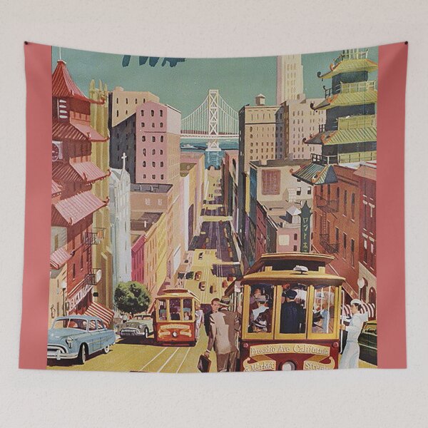 Item preview, Vintage San Francisco poster, Cable Car, vintage travel poster designed and sold by Nostrathomas66.