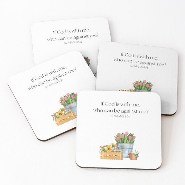 Item preview, watercolor plants | Romans 8:31 designed and sold by TheCraftedLight.