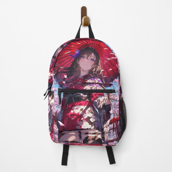 Item preview, Yukina Himeragi Strike Kimono Girl Anime Red Umbrella Cherry Blossoms Elegant Spring Beauty designed and sold by earlobejerk.