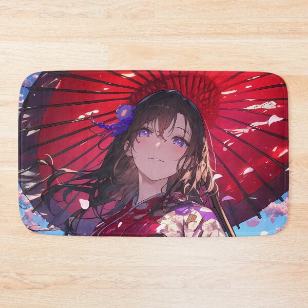 Item preview, Yukina Himeragi Strike Kimono Girl Anime Red Umbrella Cherry Blossoms Elegant Spring Beauty designed and sold by earlobejerk.