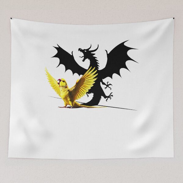 Item preview, Funny Screaming Yellow Ringneck Parakeet Parrot Dragon Lover Meme designed and sold by Kimberley King Art  King Art.