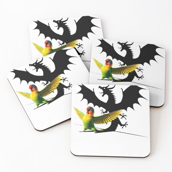 Item preview, Funny Screaming Yellow-collared Lovebird Parrot Dragon Lover Meme designed and sold by Kimberley King Art  King Art.