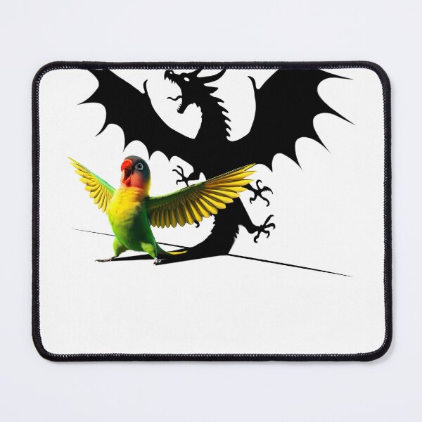 Item preview, Funny Screaming Yellow-collared Lovebird Parrot Dragon Lover Meme designed and sold by Kimberley King Art  King Art.