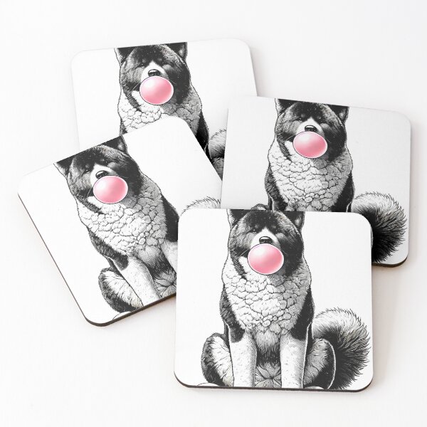 Item preview, Funny Akita Bubble Gum Vintage Dog Mom Dad designed and sold by Kimberley King Art  King Art.